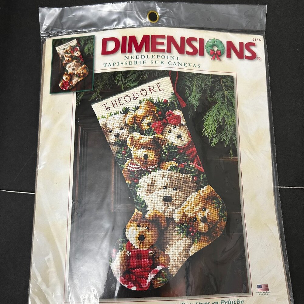 Dimensions | Teddy Together Stocking | 16" Long